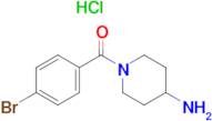 (4-Aminopiperidin-1-yl)(4-bromophenyl)methanone hydrochloride