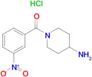 (4-Aminopiperidin-1-yl)(3-nitrophenyl)methanone hydrochloride