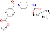 Methyl 4-[4-(tert-butoxycarbonylamino)piperidine-1-carbonyl]benzoate