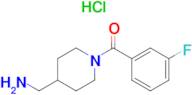 [4-(Aminomethyl)piperidin-1-yl](3-fluorophenyl)methanone hydrochloride