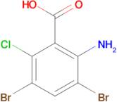 2-Amino-3,5-dibromo-6-chlorobenzoic acid