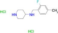 N-(2-Fluoro-4-methylbenzyl)piperidin-4-amine dihydrochloride