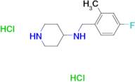 N-(4-Fluoro-2-methylbenzyl)piperidin-4-amine dihydrochloride