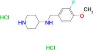 N-(3-Fluoro-4-methoxybenzyl)piperidin-4-amine dihydrochloride