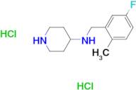 N-(5-Fluoro-2-methylbenzyl)piperidin-4-amine dihydrochloride