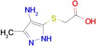 [(4-Amino-3-methyl-1H-pyrazol-5-yl)thio]acetic acid