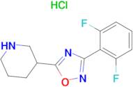 3-[3-(2,6-Difluorophenyl)-1,2,4-oxadiazol-5-yl]piperidine hydrochloride