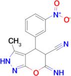 6-Amino-3-methyl-4-(3-nitrophenyl)-4H-pyrano[3,2-d]pyrazole-5-carbonitrile