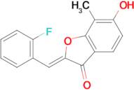 (2Z)-2-(2-Fluorobenzylidene)-6-hydroxy-7-methyl-1-benzofuran-3(2H)-one