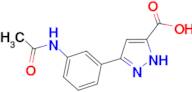 5-(3-Acetylaminophenyl)-1H-pyrazole-3-carboxylic acid