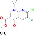 Ethyl 1-cyclopropyl-7-chloro-6-fluoro-1,4-dihydro-4-oxo-1,8-naphthylridine carboxylate