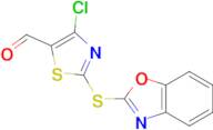 4-Chloro-2-(2-benzoxazolylthio)-5-thiazolecarboxaldehyde