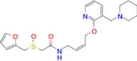 (Z)-2-((Furan-2-ylmethyl)sulfinyl)-N-(4-((3-(piperidin-1-ylmethyl)pyridin-2-yl)oxy)but-2-en-1-yl)acetamide
