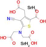 Strontium 2,2'-((5-carboxylato-4-(carboxylatomethyl)-3-cyanothiophen-2-yl)azanediyl)diacetate