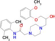 N-(2,6-Dimethylphenyl)-2-(4-(2-hydroxy-3-(2-methoxyphenoxy)propyl)piperazin-1-yl)acetamide