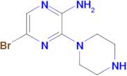 2-Amino-5-bromo-3-piperazin-1-ylpyrazine