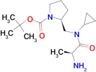 (S)-2-{[((S)-2-Amino-propionyl)-cyclopropyl-amino]-methyl}-pyrrolidine-1-carboxylic acid tert-buty…