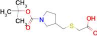 3-Carboxymethylsulfanylmethyl-pyrrolidine-1-carboxylic acid tert-butyl ester