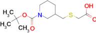 3-Carboxymethylsulfanylmethyl-piperidine-1-carboxylic acid tert-butyl ester