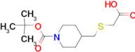 4-Carboxymethylsulfanylmethyl-piperidine-1-carboxylic acid tert-butyl ester