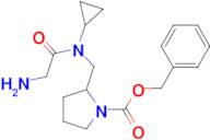 2-{[(2-Amino-acetyl)-cyclopropyl-amino]-methyl}-pyrrolidine-1-carboxylic acid benzyl ester