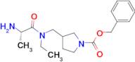 3-{[((S)-2-Amino-propionyl)-ethyl-amino]-methyl}-pyrrolidine-1-carboxylic acid benzyl ester