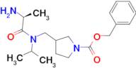 3-{[((S)-2-Amino-propionyl)-isopropyl-amino]-methyl}-pyrrolidine-1-carboxylic acid benzyl ester