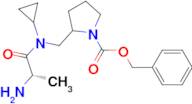 2-{[((S)-2-Amino-propionyl)-cyclopropyl-amino]-methyl}-pyrrolidine-1-carboxylic acid benzyl ester