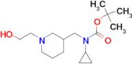 Cyclopropyl-[1-(2-hydroxy-ethyl)-piperidin-3-ylmethyl]-carbamic acid tert-butyl ester