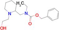 Ethyl-[1-(2-hydroxy-ethyl)-piperidin-2-ylmethyl]-carbamic acid benzyl ester