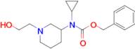 Cyclopropyl-[1-(2-hydroxy-ethyl)-piperidin-3-yl]-carbamic acid benzyl ester