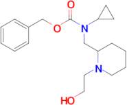 Cyclopropyl-[1-(2-hydroxy-ethyl)-piperidin-2-ylmethyl]-carbamic acid benzyl ester