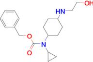 Cyclopropyl-[4-(2-hydroxy-ethylamino)-cyclohexyl]-carbamic acid benzyl ester