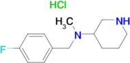 (4-Fluoro-benzyl)-methyl-piperidin-3-yl-amine hydrochloride