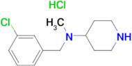 (3-Chloro-benzyl)-methyl-piperidin-4-yl-amine hydrochloride