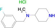 (3-Fluoro-benzyl)-methyl-piperidin-4-yl-amine hydrochloride