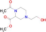 1-Acetyl-4-(2-hydroxy-ethyl)-piperazine-2-carboxylic acid methyl ester