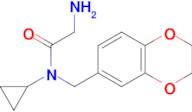 2-Amino-N-cyclopropyl-N-(2,3-dihydro-benzo[1,4]dioxin-6-ylmethyl)-acetamide