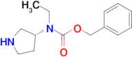 Ethyl-(R)-pyrrolidin-3-yl-carbamic acid benzyl ester