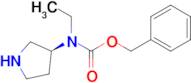 Ethyl-(S)-pyrrolidin-3-yl-carbamic acid benzyl ester