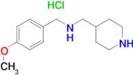 (4-Methoxy-benzyl)-piperidin-4-ylmethyl-amine hydrochloride