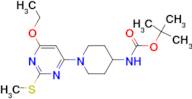 [1-(6-Ethoxy-2-methylsulfanyl-pyrimidin-4-yl)-piperidin-4-yl]-carbamic acid tert-butyl ester