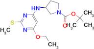 (S)-3-(6-Ethoxy-2-methylsulfanyl-pyrimidin-4-ylamino)-pyrrolidine-1-carboxylic acid tert-butyl est…