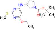 (R)-3-(6-Ethoxy-2-methylsulfanyl-pyrimidin-4-ylamino)-pyrrolidine-1-carboxylic acid tert-butyl e...