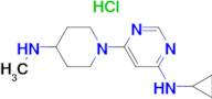 Cyclopropyl-[6-(4-methylamino-piperidin-1-yl)-pyrimidin-4-yl]-amine hydrochloride