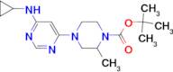 4-(6-Cyclopropylamino-pyrimidin-4-yl)-2-methyl-piperazine-1-carboxylic acid tert-butyl ester