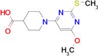 1-(6-Methoxy-2-methylsulfanyl-pyrimidin-4-yl)-piperidine-4-carboxylic acid