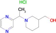 (1-(1-(pyrazin-2-yl)ethyl)piperidin-3-yl)methanol hydrochloride