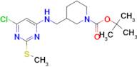 3-[(6-Chloro-2-methylsulfanyl-pyrimidin-4-ylamino)-methyl]-piperidine-1-carboxylic acid tert-butyl…