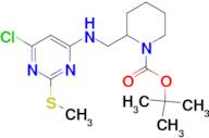 2-[(6-Chloro-2-methylsulfanyl-pyrimidin-4-ylamino)-methyl]-piperidine-1-carboxylic acid tert-butyl…